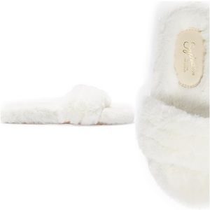 🆕 SEYCHELLES Luxe Faux Shearling Slide Sandals 🤍 Size 9 | NIB